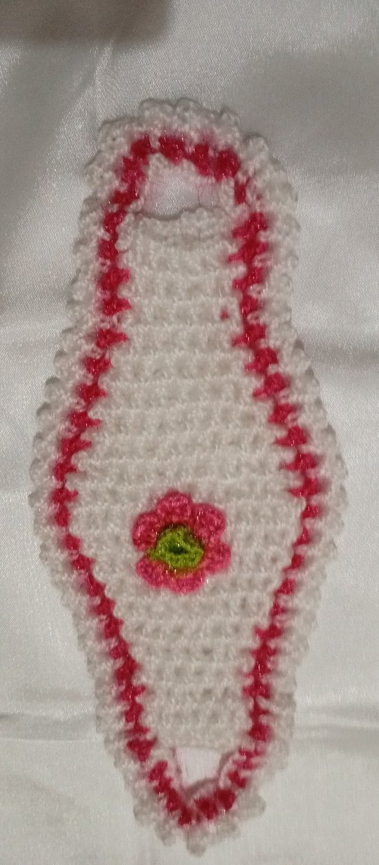 Renkli Çiçekli El Örgüsü Banyo Süngeri - Görsel 3