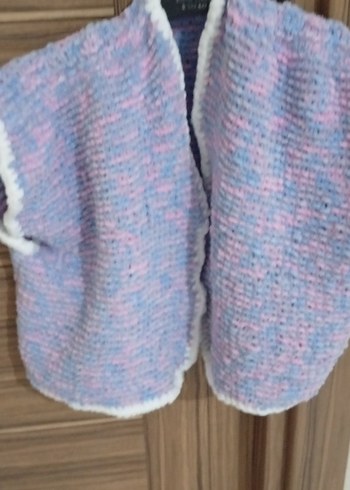 örgü kısa yelek kadife ip - Görsel 3