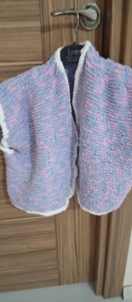 örgü kısa yelek kadife ip - Görsel 3