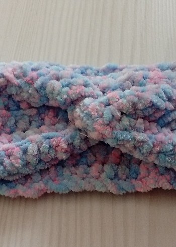 Bohem Tarz Pastel Renk Örgü Saç Bandı - Görsel 4