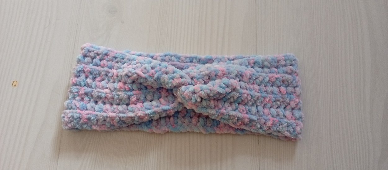 Bohem Tarz Pastel Renk Örgü Saç Bandı - Görsel 2