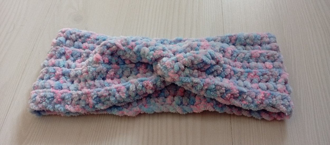 Bohem Tarz Pastel Renk Örgü Saç Bandı - Görsel 4