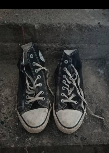 Siyah Bağcıklı Rock Punk Kadın Spor Ayakkabı