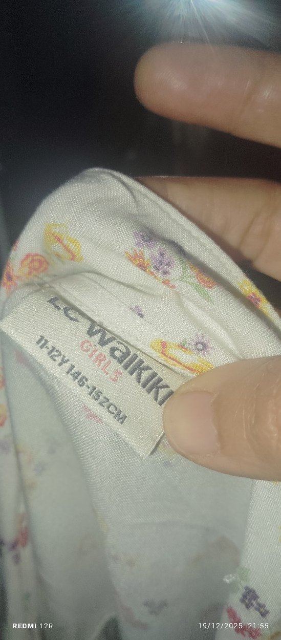 Beyaz Çiçek Desenli Midi Emzirme Sabahlığı - Görsel 2