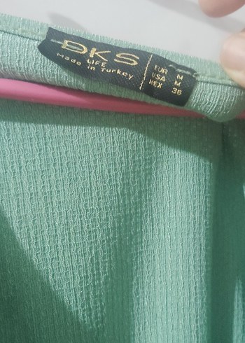 Uzun, Gevşek Kesim Yeşil Kadın Elbise - Görsel 3