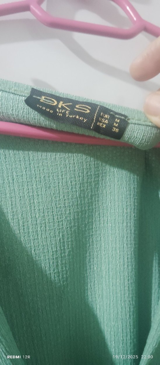 Uzun, Gevşek Kesim Yeşil Kadın Elbise - Görsel 3