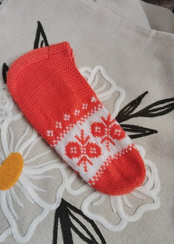 Nakışlı Çok Renkli bayan patikleri - Görsel 2