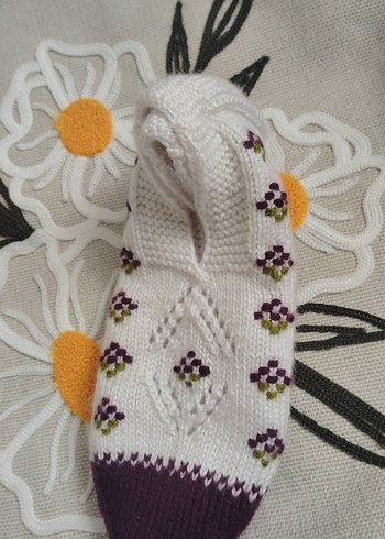 Nakışlı Çok Renkli bayan patikleri - Görsel 12