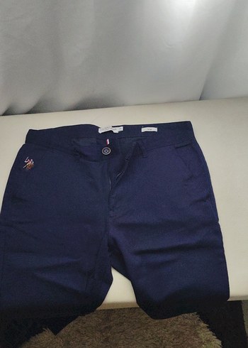 Erkek Lacivert Düğmeli Regular Fit Pantolon - Görsel 2