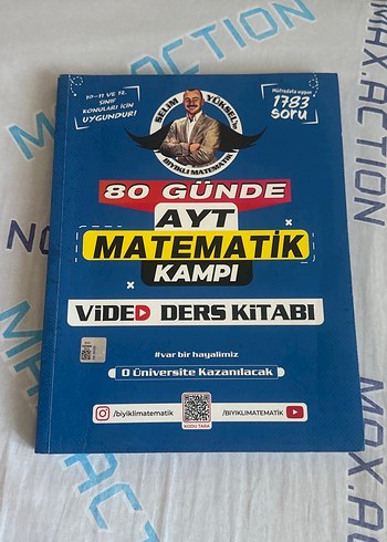 Satılık 80 Günde AYT Matematik Kampı Video Ders Kitabı