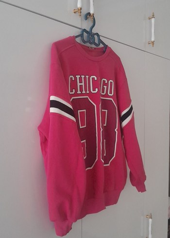 2K Pembe Baskılı Kadın Sweatshirt