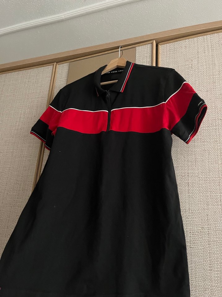 Kırmızı-Siyah Baskılı Erkek Polo Tişört - Görsel 2