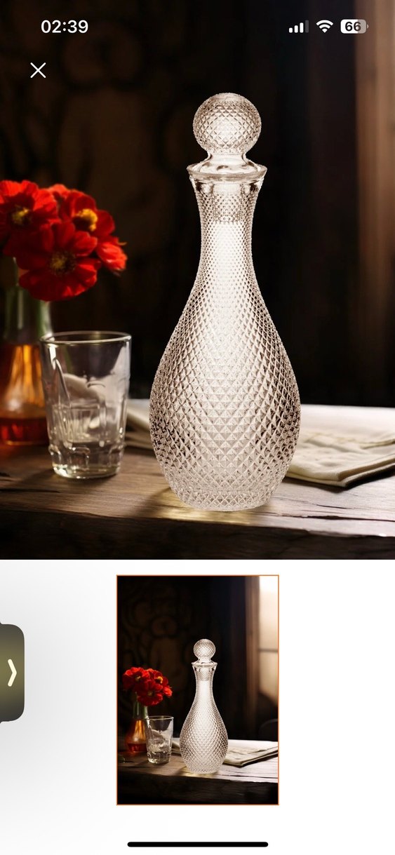 Parlak şeffaf Cam Şerbetlik - Görsel 4