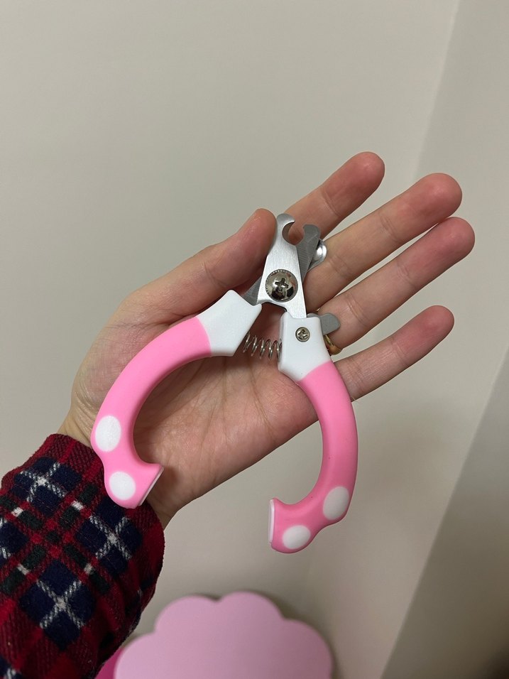 Pastel Pembe Beyaz Evcil Hayvan Tırnak Makası - Görsel 2