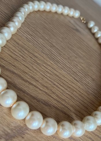 Beyaz Boncuklu Midi Boy Bohem Kadın Kolye - Görsel 6