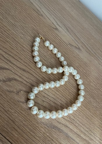 Beyaz Boncuklu Midi Boy Bohem Kadın Kolye - Görsel 3