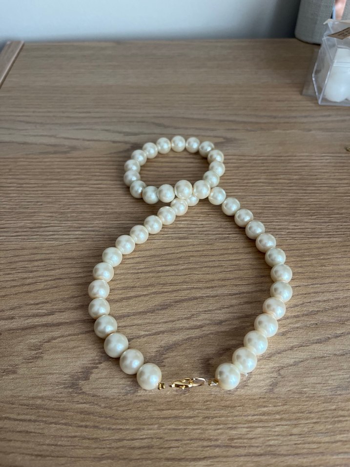 Beyaz Boncuklu Midi Boy Bohem Kadın Kolye - Görsel 4