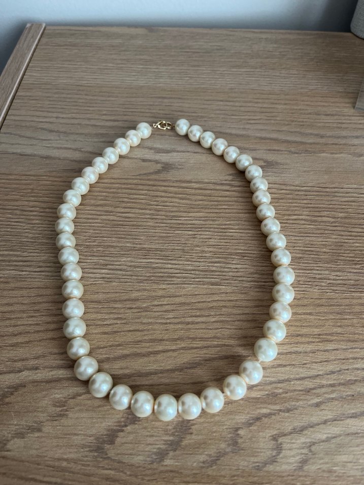 Beyaz Boncuklu Midi Boy Bohem Kadın Kolye - Görsel 5