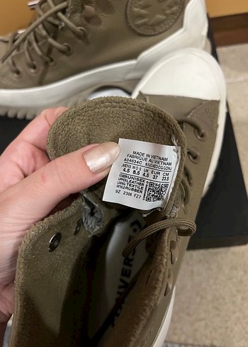 Haki Converse Kadın bot waterprof 37 numara - Görsel 4