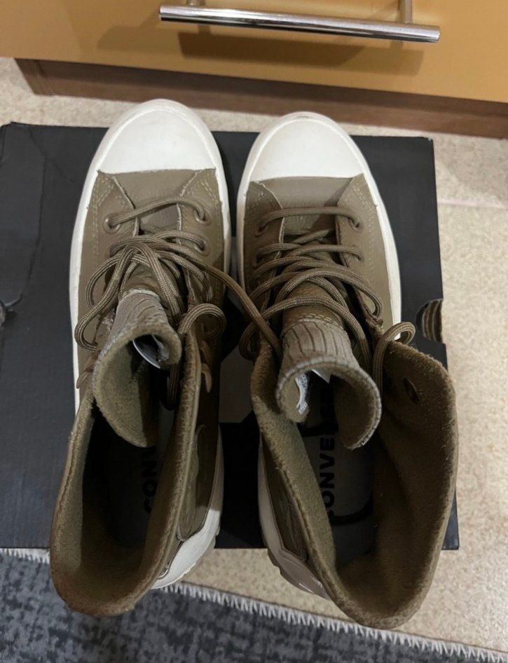 Haki Converse Kadın bot waterprof 37 numara - Görsel 2