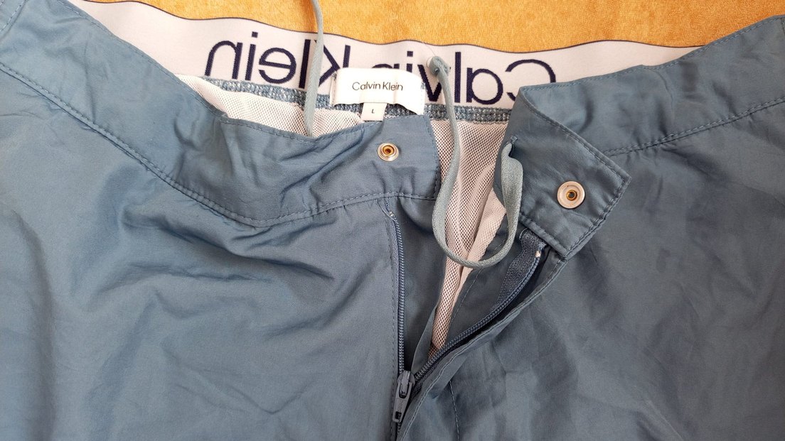 Düğmeli Erkek Mavi şort - Görsel 3