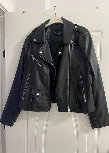 LC Waikiki Siyah Biker Deri Ceket