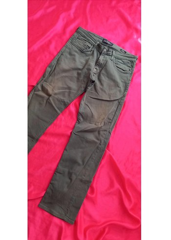 Gri Regular Fit Düğmeli Erkek Pantolon