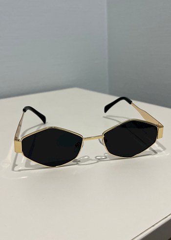 Koyu Siyah Altın Renkli Kadın Gözlüğü - Görsel 2