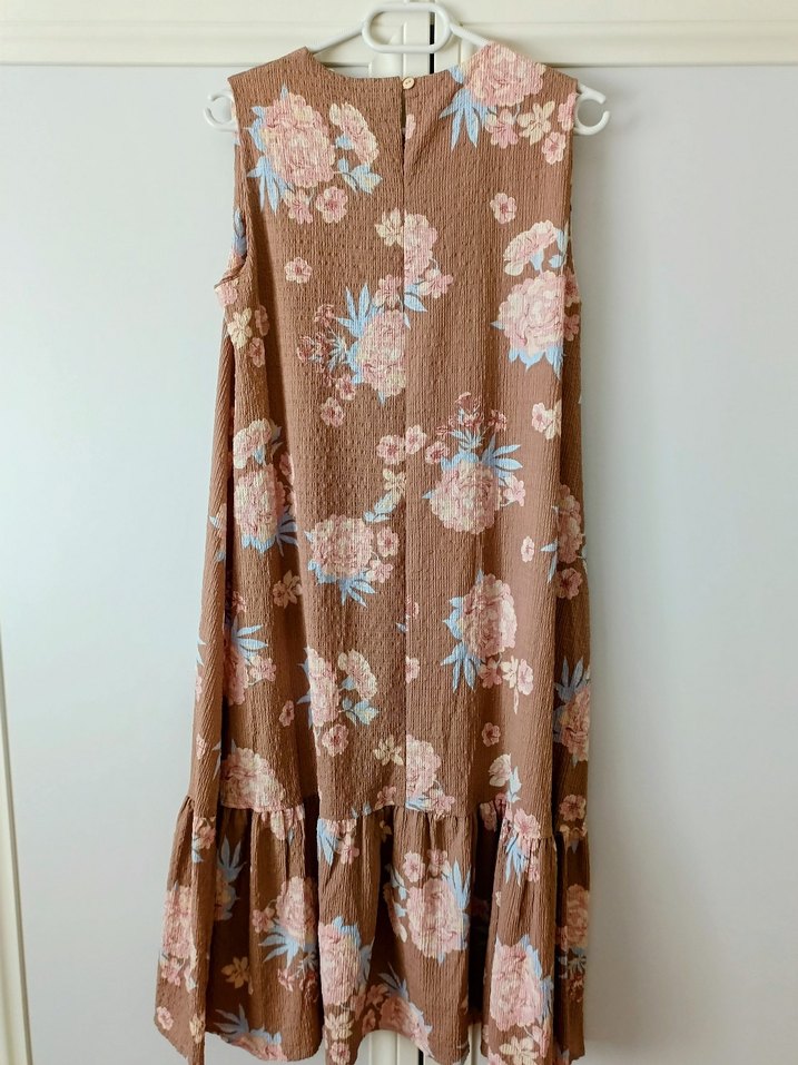 Bohem Çiçekli Askısız Uzun Hamile Elbisesi - Görsel 2