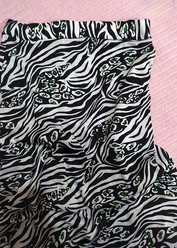 H&M Zebra Desenli Uzun Midi Etek