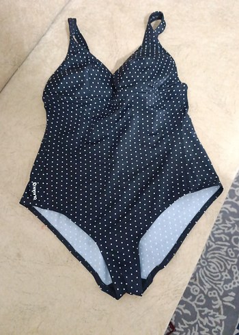 Siyah Puantiyeli Kadın Mayo - Görsel 4