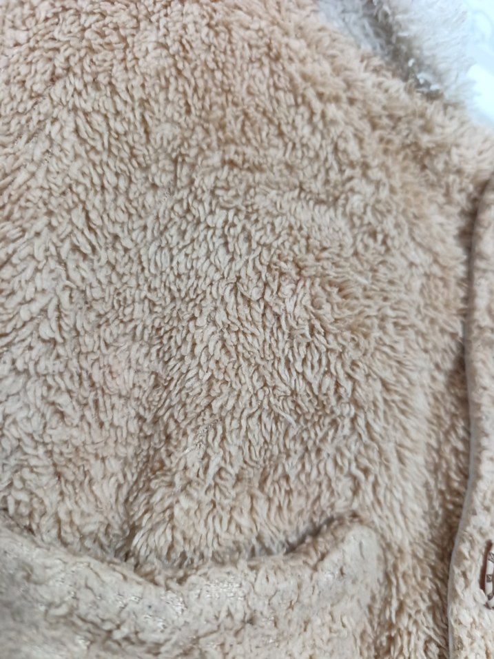 Kapüşonlu Kahverengi Erkek Çocuk Peluş Mont - Görsel 3