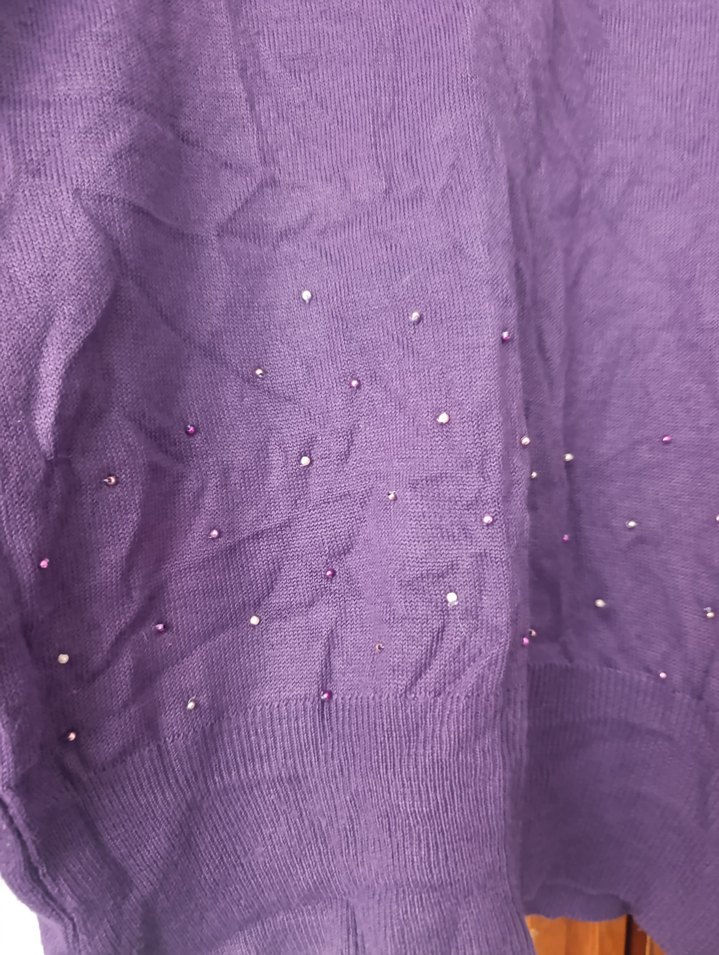 Mor Balıkçı Yaka Örgü Kadın Kazak - Görsel 3