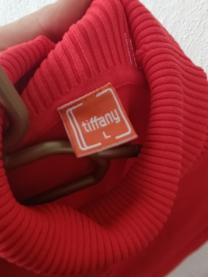 Kırmızı Balıkçı Yaka Kadın Kazak - Görsel 3