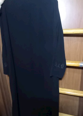 Nakışlı Siyah Uzun ferace - Görsel 3