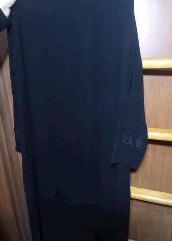 Nakışlı Siyah Uzun ferace - Görsel 4