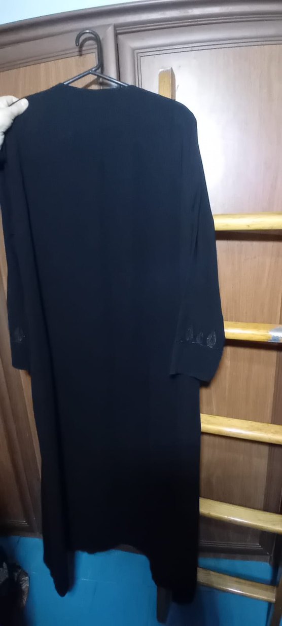 Nakışlı Siyah Uzun ferace - Görsel 3