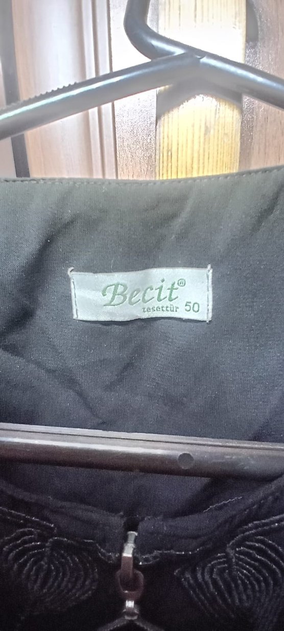 Nakışlı Siyah Uzun ferace - Görsel 5