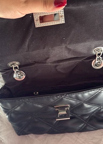 Siyah Deri Kadın Çanta - Görsel 3