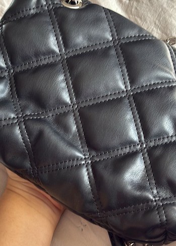 Siyah Deri Kadın Çanta - Görsel 2