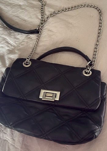 Siyah Deri Kadın Çanta - Görsel 6