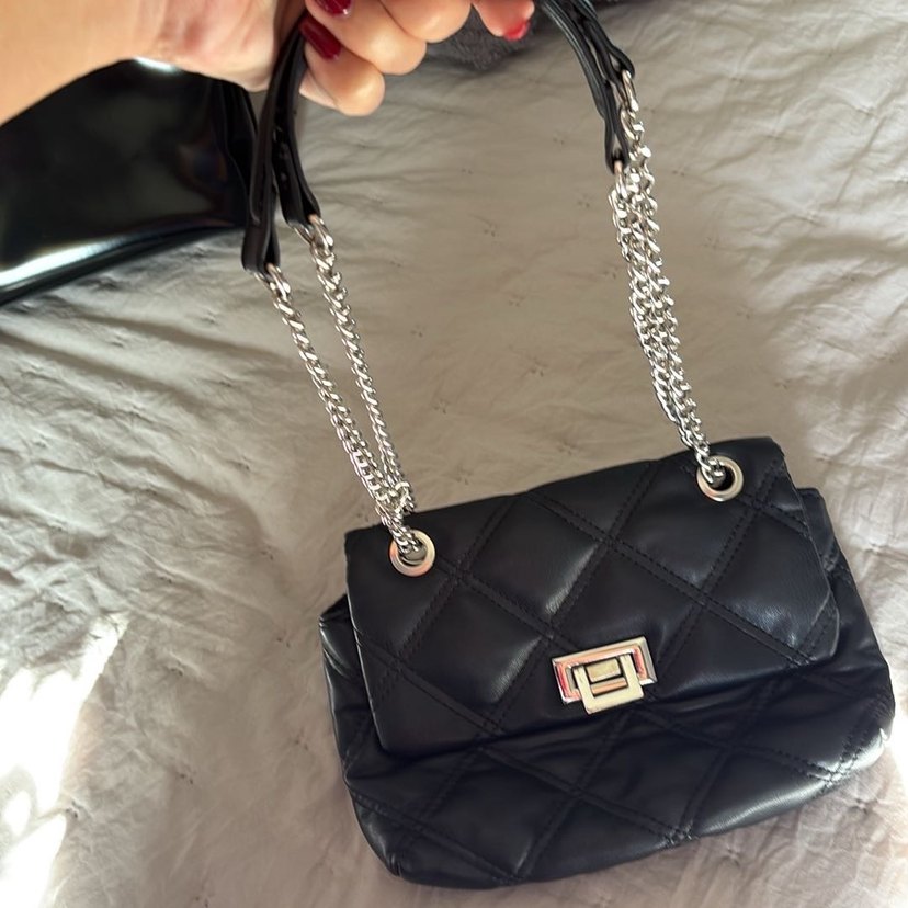 Siyah Deri Kadın Çanta - Görsel 4