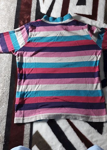 Kız Çocuk Renkli Çizgili Uzun Kollu Triko - Görsel 3