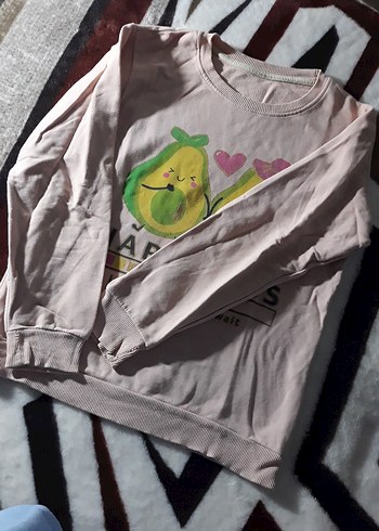 Kız Çocuk Pembe Baskılı Uzun Kollu Tişört - Görsel 2