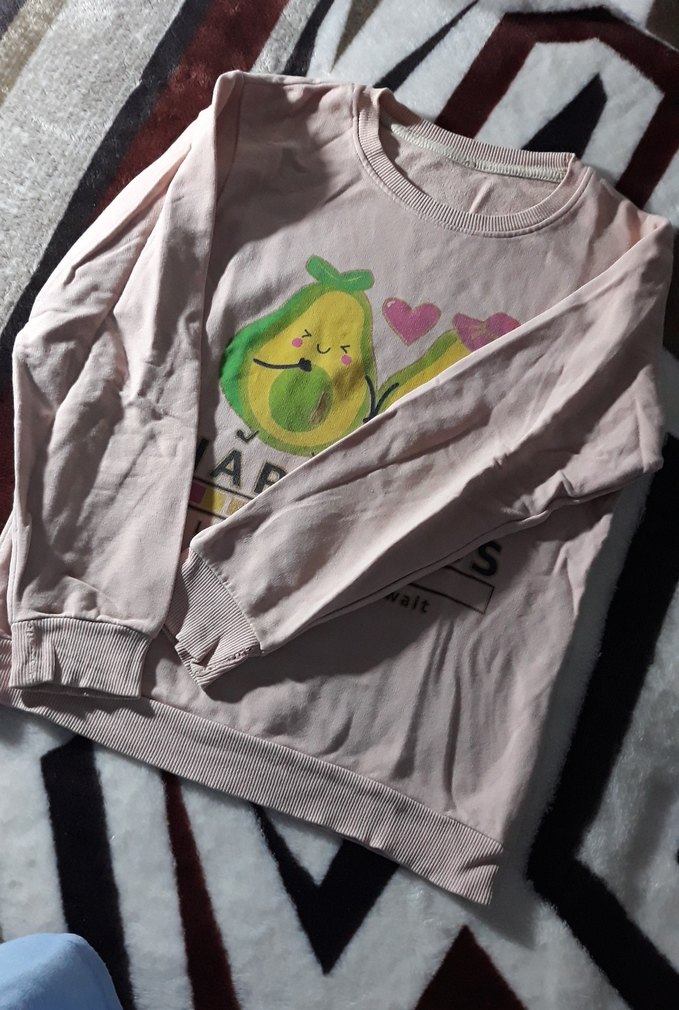 Kız Çocuk Pembe Baskılı Uzun Kollu Tişört - Görsel 2