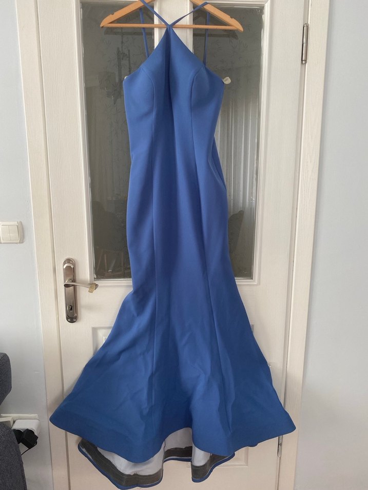 Uzun Askılı Mavi Kadın Abiye - Görsel 2