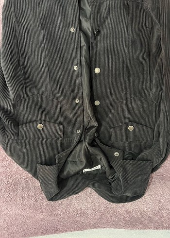 Düğmeli Siyah Süet Kadın Ceket - Görsel 2