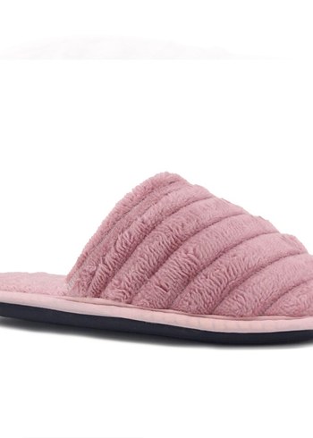 Pembe Kadın Peluş Ev Terliği - Görsel 2