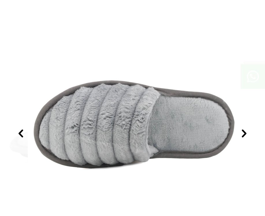 Gri Kadın Ev Terliği Yumuşak Tabanlı - Görsel 2