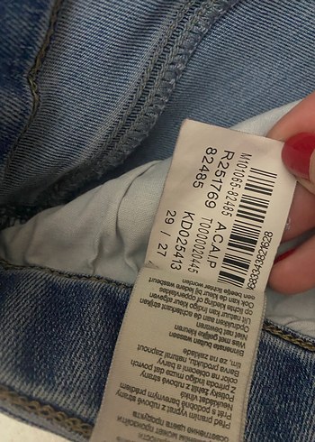 Mavi Baskılı Esnek Denim Kadın Kot